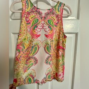 Lilly Pulitzer silk sleeveless blouse